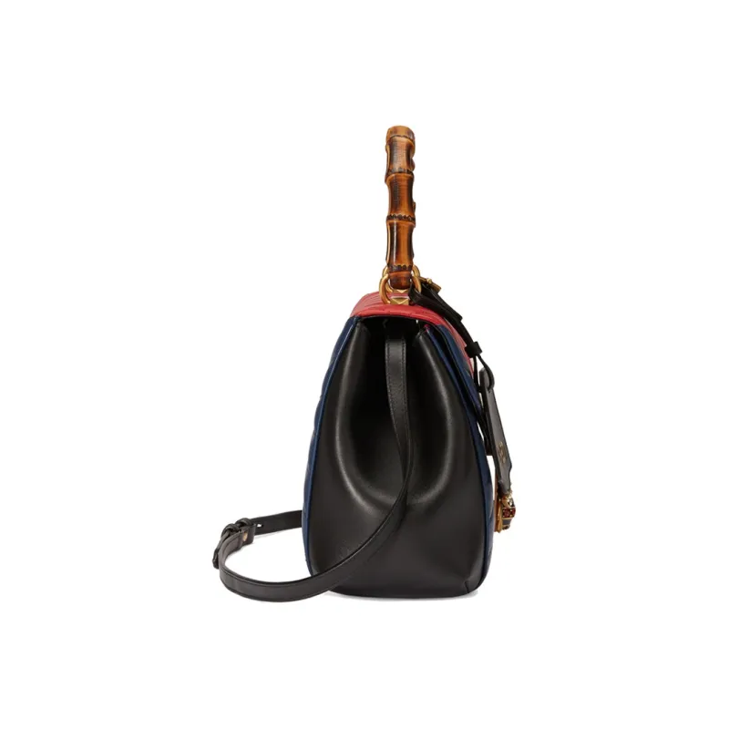 GUCCI Multicolor Leather Shoulder Bag Crossbody Bag Handbag Large Size Women's Red/Blue/Pink/White-2