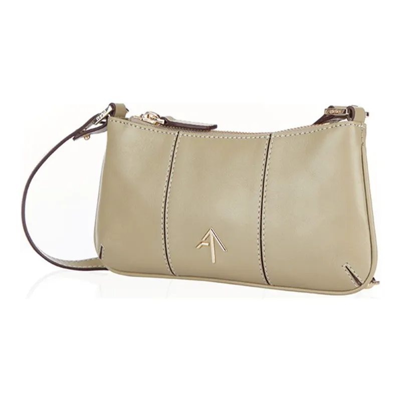 Manu Atelier Cow Leather Shoulder Bag Crossbody Bag Handbag Regular Women's Yellow Green-2