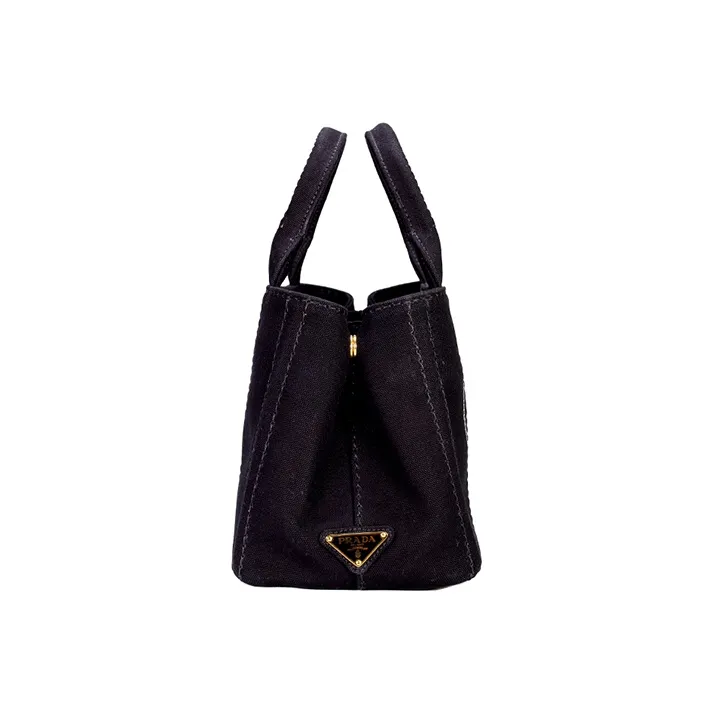 PRADA Canvas One Shoulder Crossbody Canvas Bag, Handbag Women's Black-3