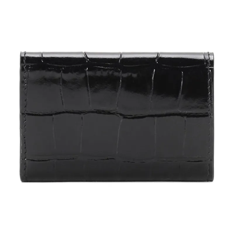 Balenciaga PAPIER Cow Leather Wallet Mini Unisex Black-3