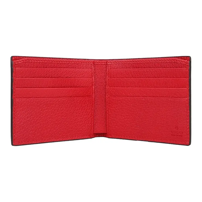 GUCCI Leather Wallet Regular Men's Red/Blue-3