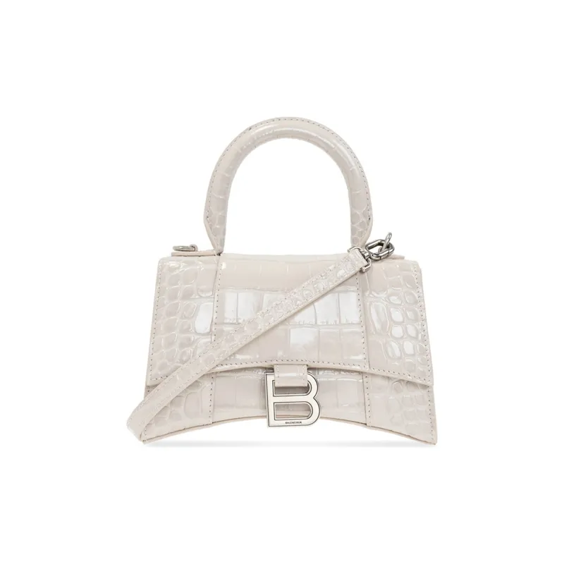Balenciaga Calfskin Shoulder Bags Handbags Women's Cream-0