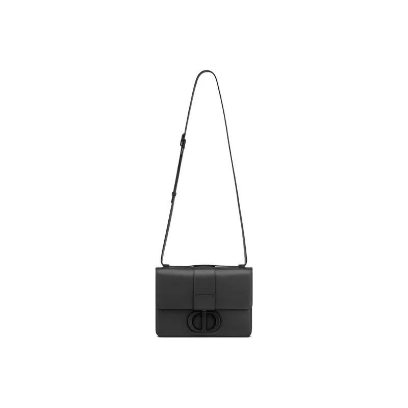 DIOR 30 Montaigne Grained Calfskin Box Bag, Shoulder Bag, Crossbody Bag Women's Black-3