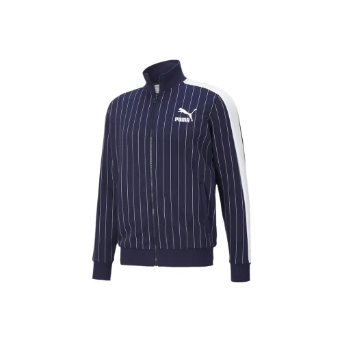 PUMA Jackets Men Tweed Blue