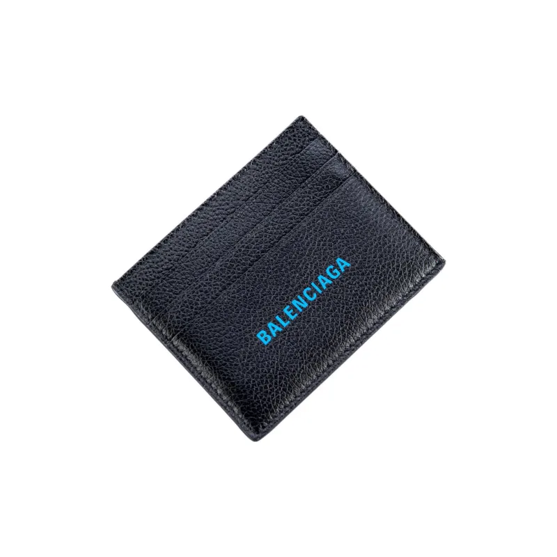 Balenciaga Grain Calfskin Wallet, Card Holder Men's Black-2