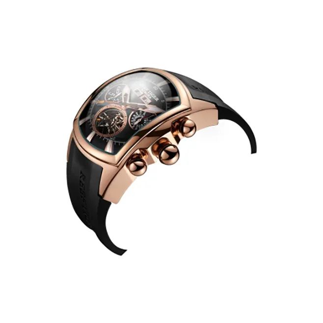 REEF TIGER Aurora Collection Tank II Automatic Mechanical Movement Watch Men's Watches Black Dial-2