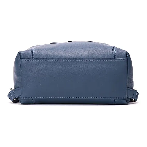 LONGCHAMP Le Pliage Cuir Sheepskin Backpack Mini Women's Pilot Blue-4