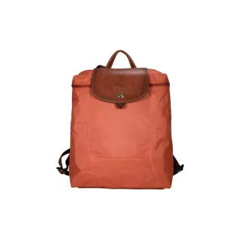 LONGCHAMP Le Pliage Nylon Fabric Backpack Trumpets Women's Orange Red