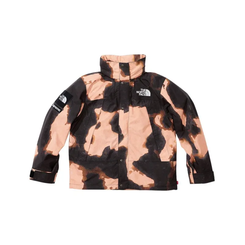 Supreme X The North Face Bleached Denim Print Mountain Jacket-2
