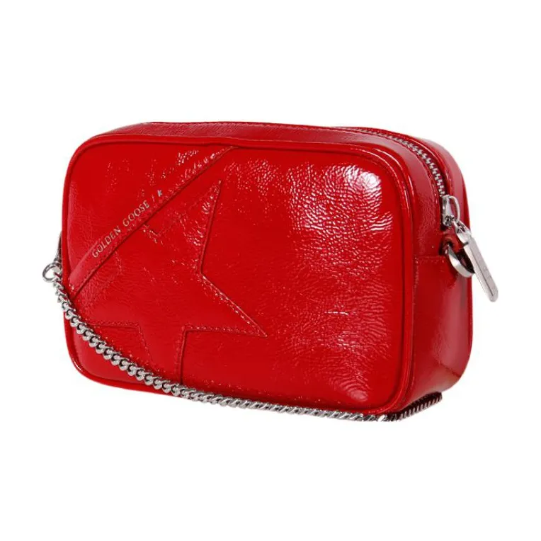 Golden Goose Super-Star Leather Shoulder Bag Women's Red-1
