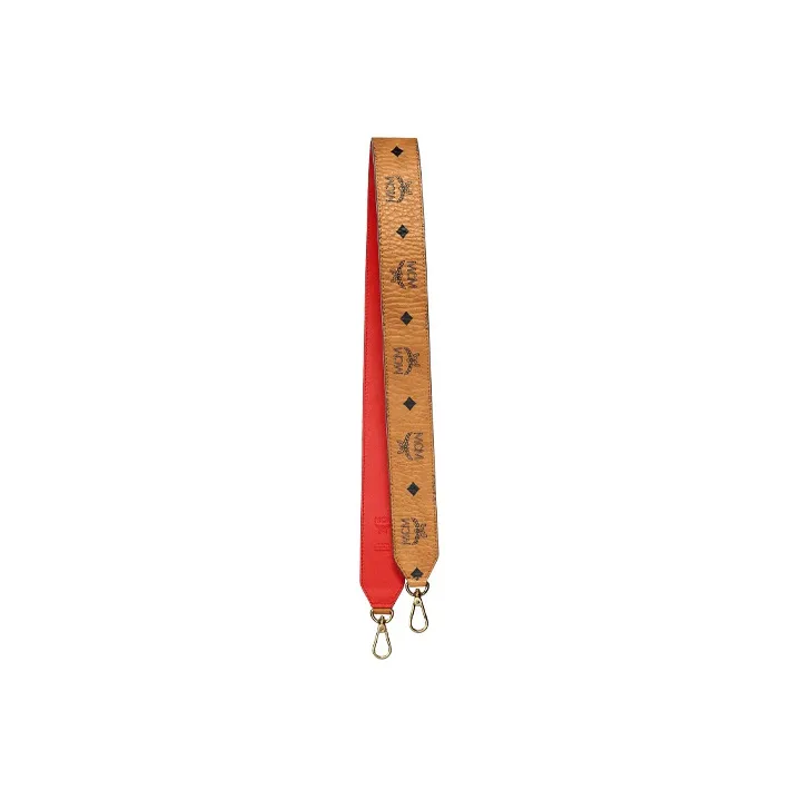 MCM Leather Bag Strap Unisex Red-0