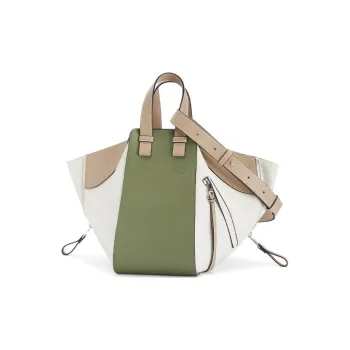 LOEWE Hammock Classic Calfskin Hammock Bag Handbag Shoulder Bag Crossbody Bag Small Size Women's Green/Sand