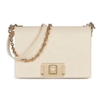 Furla Calfskin Shoulder Bag Crossbody Bag Mini Women's Ecru