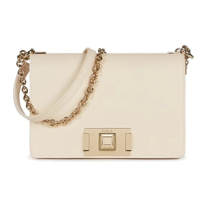 Furla Calfskin Shoulder Bag Crossbody Bag Mini Women's Ecru-0