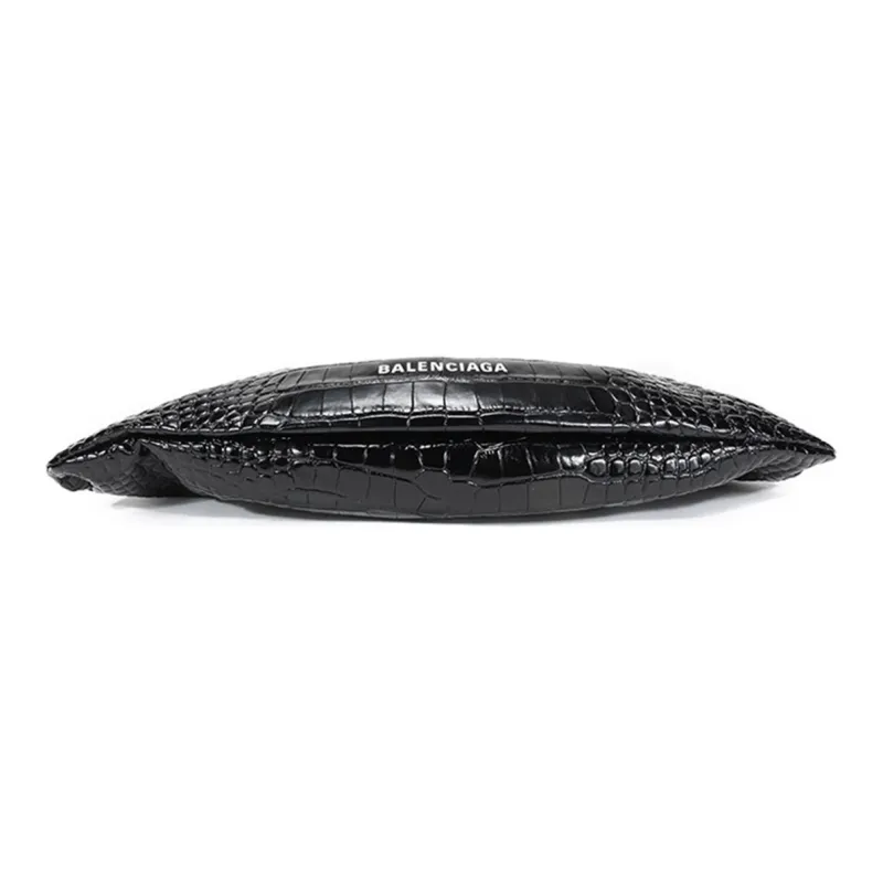 Balenciaga Leather Shoulder Bag Clutch Regular Women's Black-4