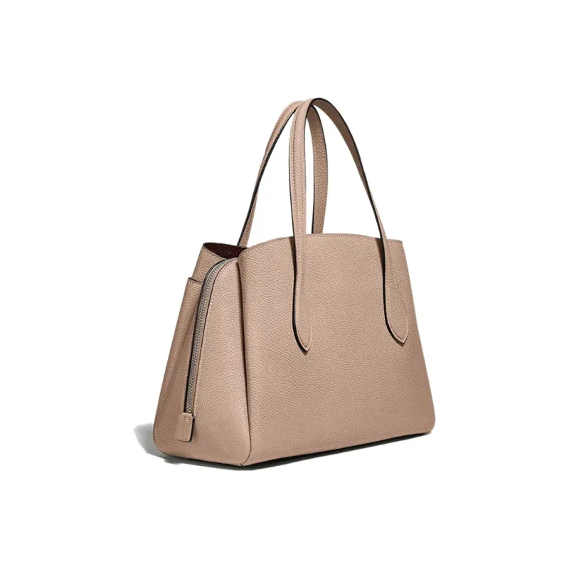 COACH Lora Canvas With Leather Shoulder Bag, Crossbody Bag, Handbag Tubas Women's Khaki-1