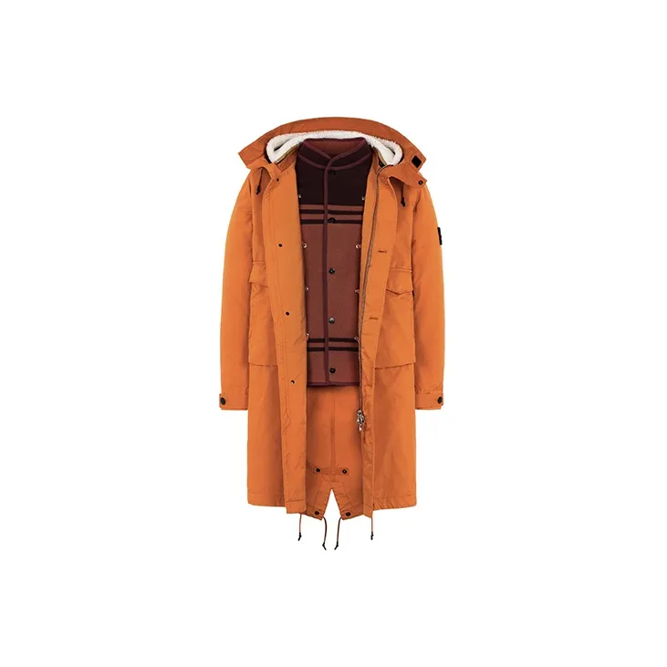 STONE ISLAND Parka Coats Unisex Orange-1