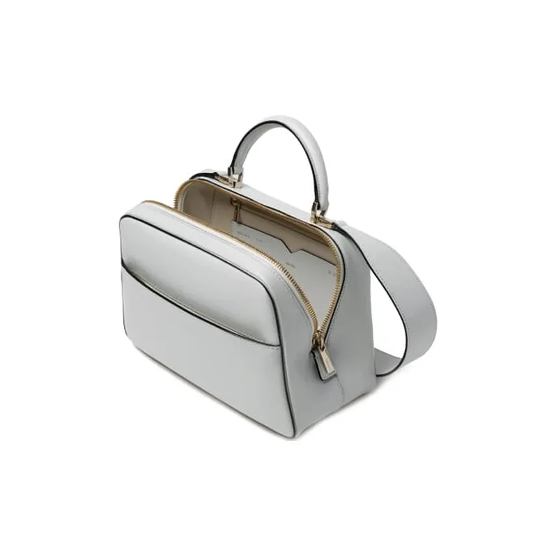 Valextra Serie S Calfskin Shoulder Bag Crossbody Bag Handbag Medium Size Women's Ecru-3