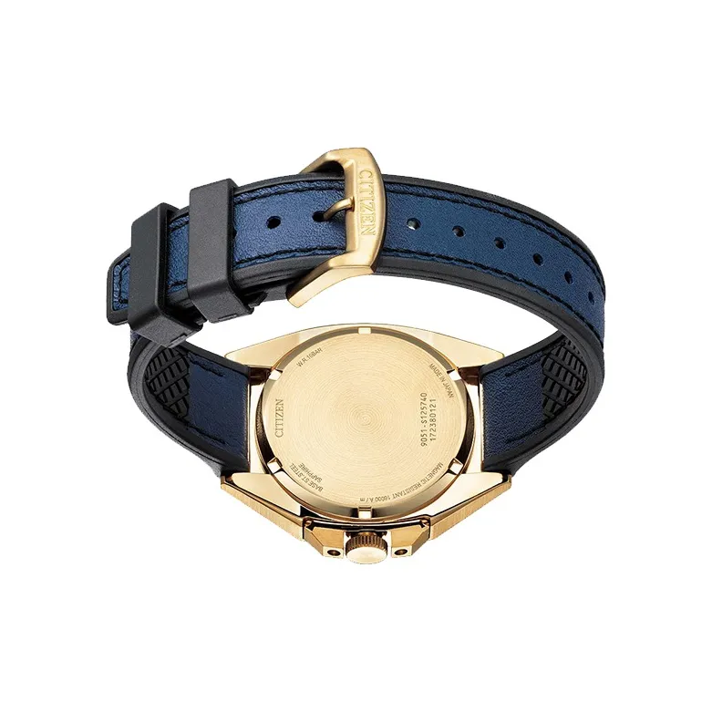 CITIZEN Mechanical Movement Cowhide Strap Watch Men's Watch Blue Dial NB6012 18L-2