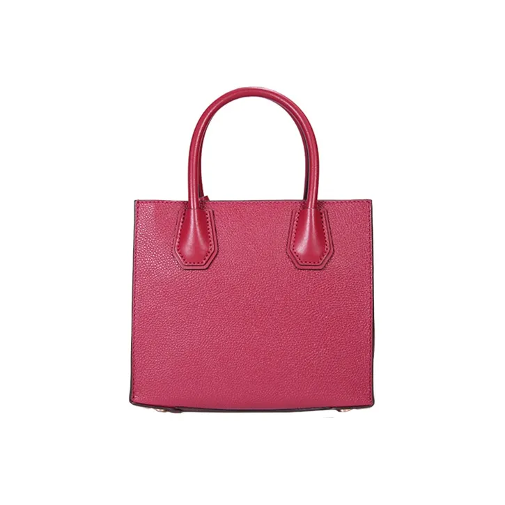 MICHAEL KORS Mercer Leather Trunk Bag, Shoulder Bag, Crossbody Bag, Handbag Small Size Women's Berry-1