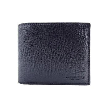 COACH 3 IN 1 Wallet Genuine Leather Card Holder, Wallet Men's Marine Blue