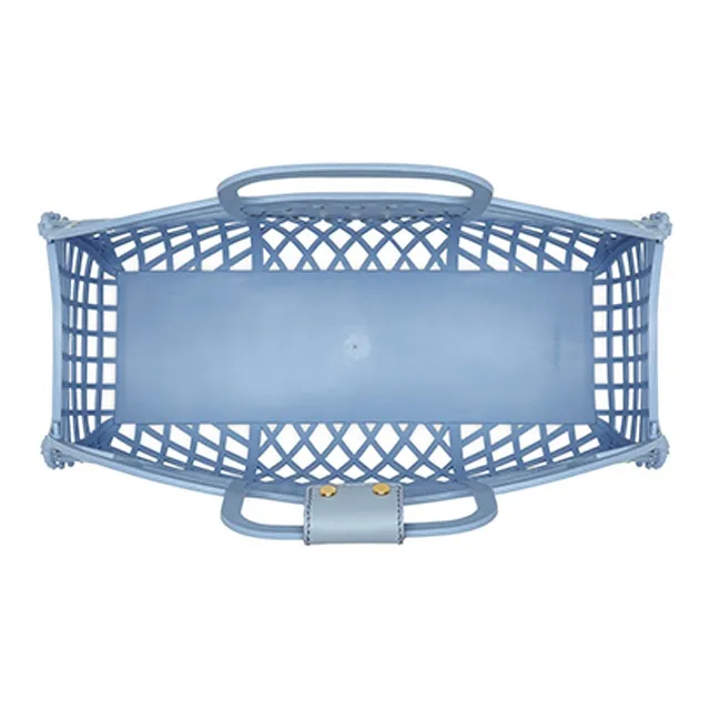 FENDI Thermoplastic Polyurethane Tote Bag Shopping Bag Handbag Medium Size Women's Light Blue-3