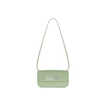 Balenciaga Gossip Cow Leather Portable Crossbody Bag, Shoulder Bag Women's Green