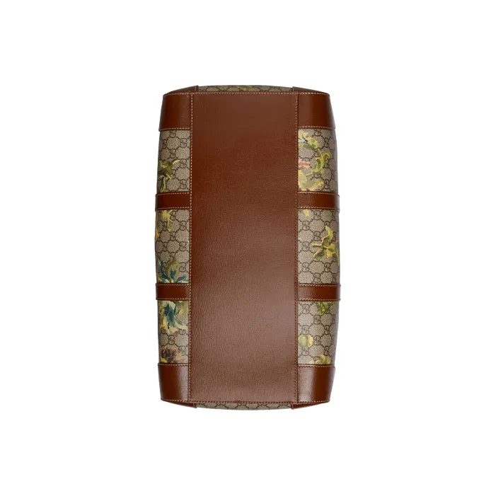 GUCCI Canvas With Leather Travel Bags Shoulder Bag Crossbody Bag Handbag Men's Ebony & Beige-5