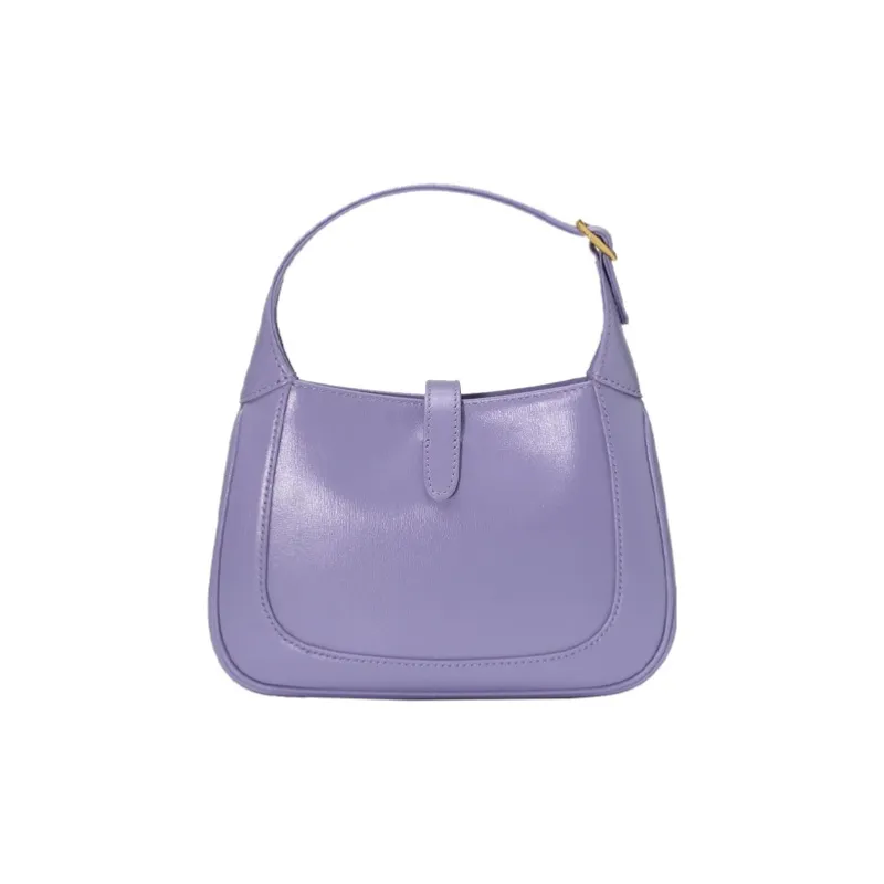 GUCCI Jackie 1961 Leather Crescent Shoulder Bag Shoulder Bag Crossbody Bag Mini Women's Light Purple-6