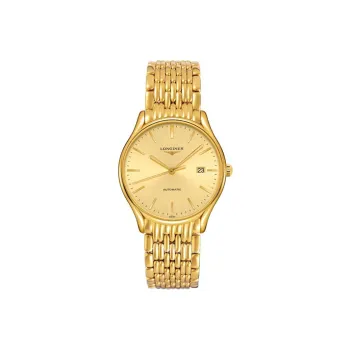 LONGINES Lvya Collection Automatic Mechanical Movement Women's Watch Gold Dial L4.960.2.32.8