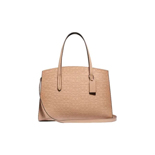 COACH Charlie Relief Leather Handbag, Crossbody Bag, Shoulder Bag, Crossbody Bag Tubas Women's Beech
