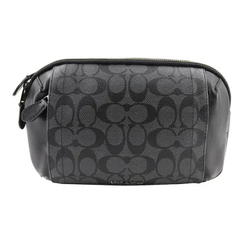 COACH Graham Leather Fanny Pack Tubas Men's Gray Black