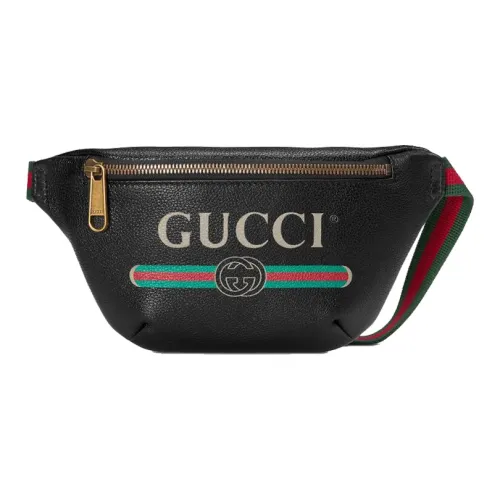 Gucci Print Belt Bag Vintage Logo Small Black