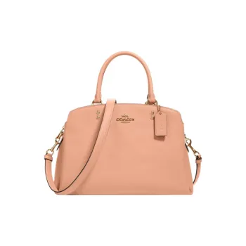 COACH Lillie Horizontal Grain Leather Handbag Shoulder Bag Crossbody Bag Large Size Women's Gold/Faded Blush Pink