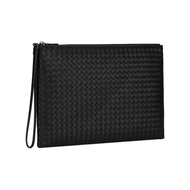 Bottega Veneta Sheepskin Clutch Regular Unisex Black-1