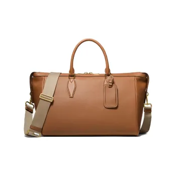 MICHAEL KORS MICHAEL KORS Luggage Collection Leather Tote Travel Handbag Unisex Caramel Brown