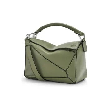 LOEWE Puzzle Calfskin Geometric Bag Puzzle Bag One Shoulder Handbag Small Size Women's Avocado Green