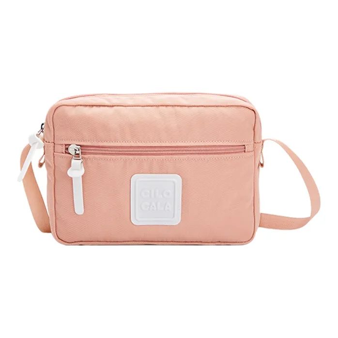 CILOCALA Nylon Fabric Crossbody Bag Square Bag Shoulder Bag Regular Unisex Red Candy Color-10