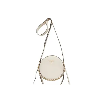 MICHAEL KORS Leather Round Bag, Shoulder Bag, Crossbody Bag Regular Women's Gold White Multicolor