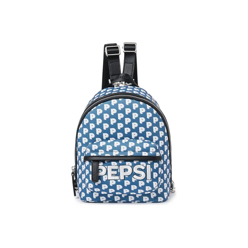 Pepsi Nylon Fabric Backpack Regular Women's Marine Blue-0