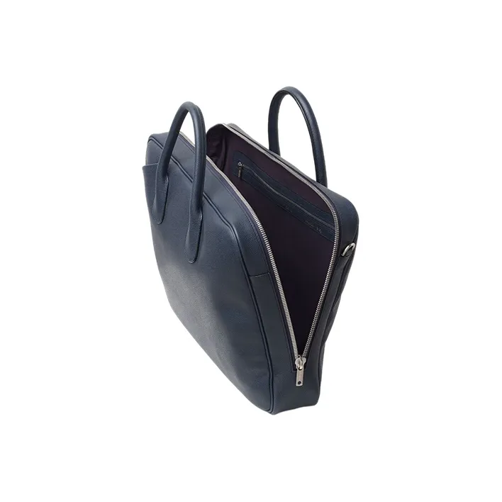 Valextra Fabric Portable Briefcase Men's Dark Blue-2
