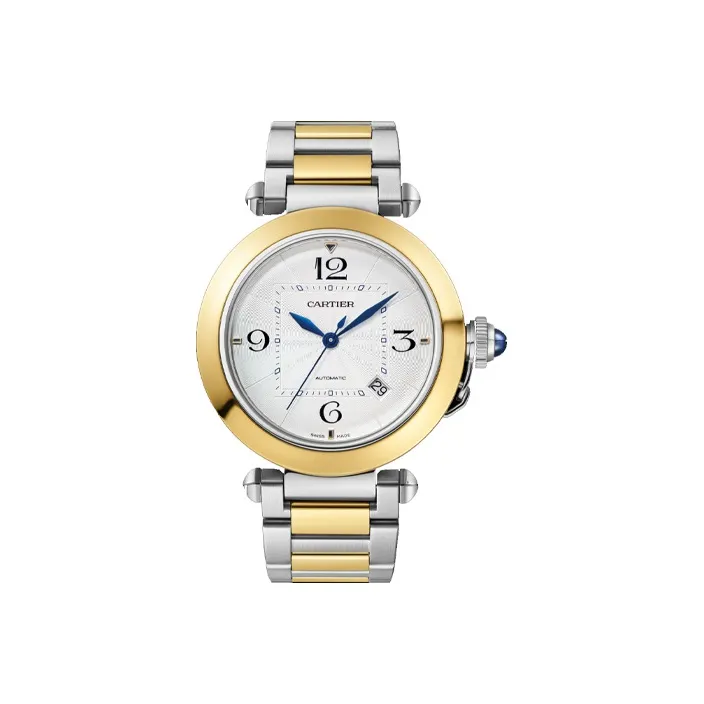 CARTIER PASHA DE Automatic Mechanical Movement Women's Watch Watch 41mm White Dial Stainless Steel Case-0