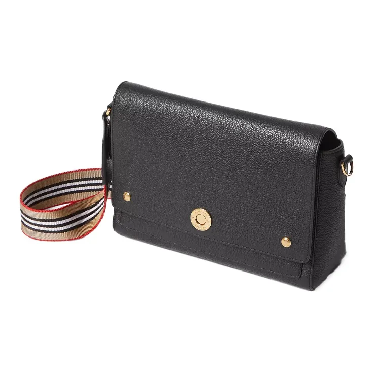 Burberry Note Calfskin Messenger Bag Shoulder Bag Crossbody Bag Regular Women's Black-1
