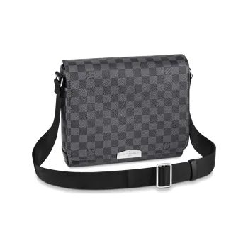 LOUIS VUITTON District Pm Messenger Bag Damier Graphite Black