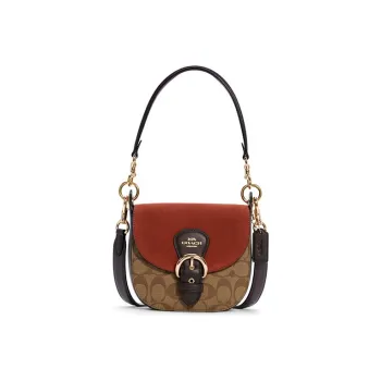 COACH Kleo Leather Saddle Bag Handbag Crossbody Bag Shoulder Bag Women's Rusty