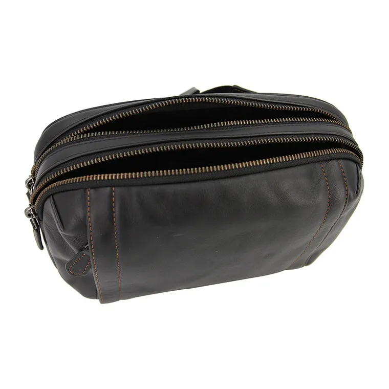 COACH Graham Smooth Finish Leather Camera Bag Crossbody Bag Fanny Pack Large Size Men's Black-5