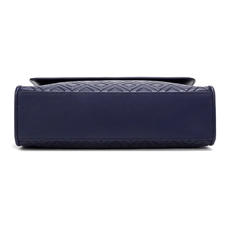 TORY BURCH Fleming Sheepskin Flap Shoulder Bag Crossbody Bag Medium Size Women's Marine Blue-2