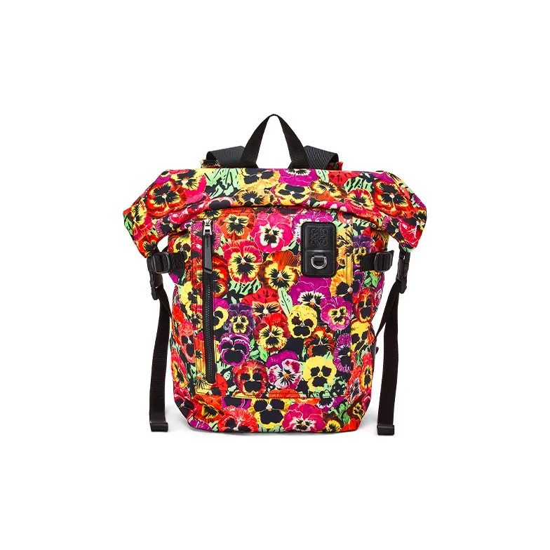 LOEWE Nylon Backpack Men's Black & Multicolor-0