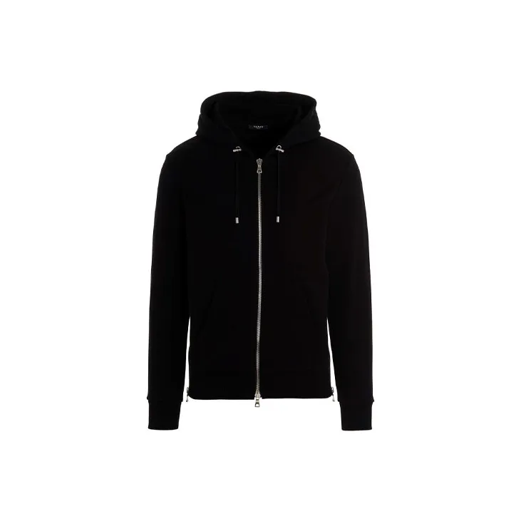 BALMAIN Zipped Printed Hoodie-1