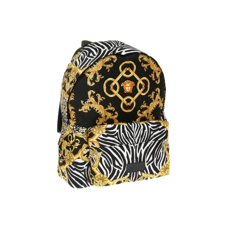 VERSACE Nylon Backpack Regular Men's Black-1